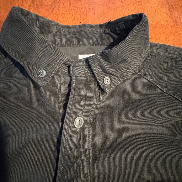 Corduroy Long Sleeve Kids Shirt, Green, The Gap - Picture 4 of 6